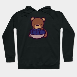 Grizzly Bear with Blueberries Hoodie